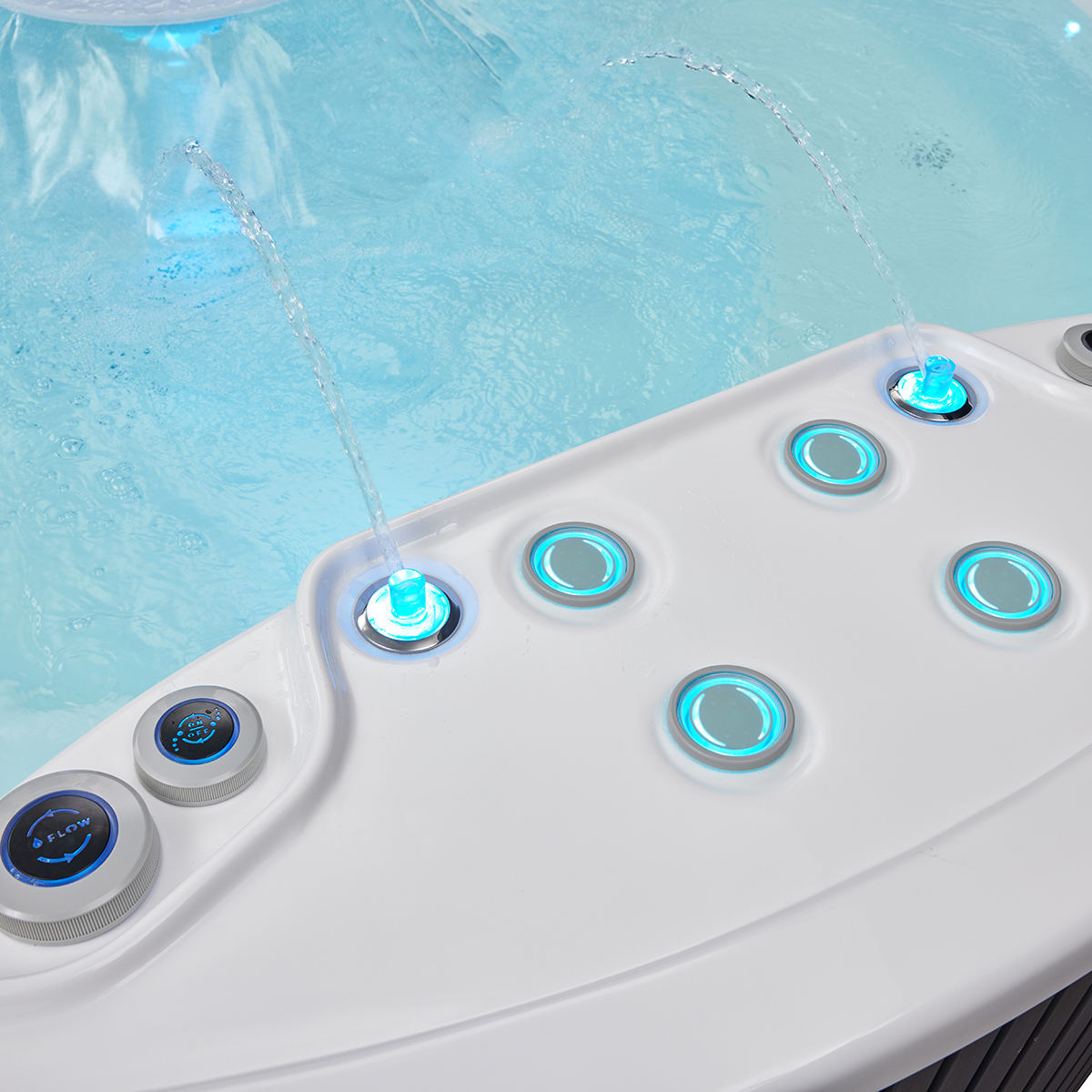 Sauna Sector Round Indoor/Outdoor Spa Hot Tub with Heating and Massage S01150X119