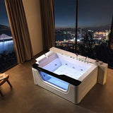 Sauna Sector Luxury 2-Person Thermostatic Hot Tub Spa Whirlpool Bath Tub S01150X66