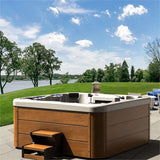 Sauna Sector 3-Person Outdoor Acrylic Mini Hot Tub Whirlpool Spa S01150X117