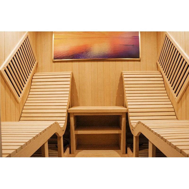 Sauna Sector 2-Person Deluxe Low EMF Indoor Far Infrared Sauna with Lounger S01150X62