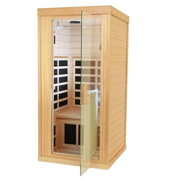 Sauna Sector 1-Person Hemlock Indoor Infrared Sauna Room S01150X6