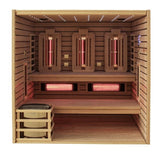 Sauna Sector 6-Person Hybrid Infrared & Traditional Deluxe Sauna Room S01150X54