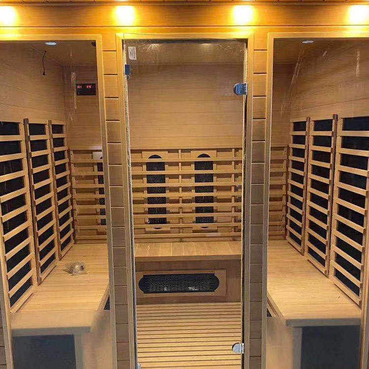 Sauna Sector Glass Hemlock Indoor Steam Sauna with Ozone Cabinet S01150X101