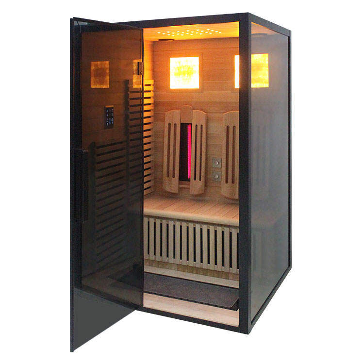 Sauna Sector 2-Person Indoor Wooden Infrared Sauna Room with Smart Control S01150X104