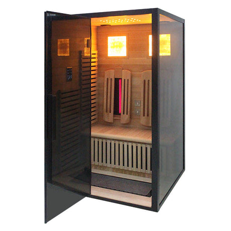 Sauna Sector 2-Person Indoor Wooden Infrared Sauna Room with Smart Control S01150X104
