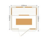 Sauna Sector 2-Person Indoor Wooden Sauna Kit with Dual Control Panel S01150X103