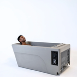 Sauna Sector Rectangular Acrylic Ice Bath Tub with 1HP Chiller & Filter S01150X90