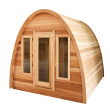 Sauna Sector 4-Person Outdoor Triangle Wooden Electric Sauna Tent with Wet Steam S01150X74