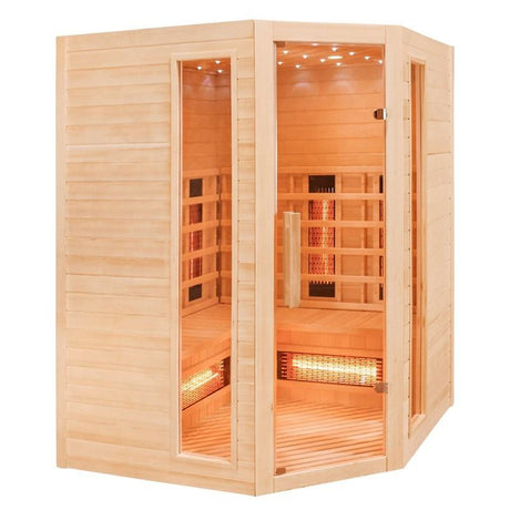 Sauna Sector 4-Person Glass Door Infrared Red Light Sauna S01150X59