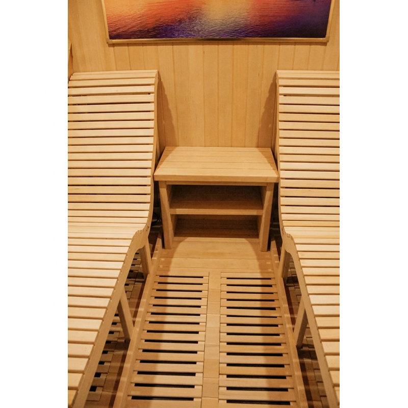 Sauna Sector 2-Person Deluxe Low EMF Indoor Far Infrared Sauna with Lounger S01150X62
