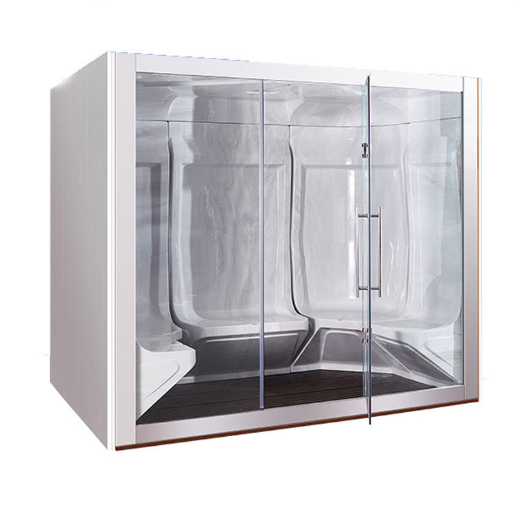 Sauna Sector 6-Person Luxury Acrylic Steam Room with Tempered Glass S01150X102