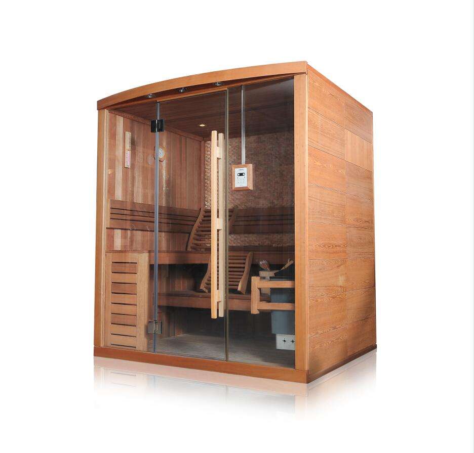Sauna Sector 4-Person Traditional Indoor Pine Wood Steam Sauna Room S01150X29