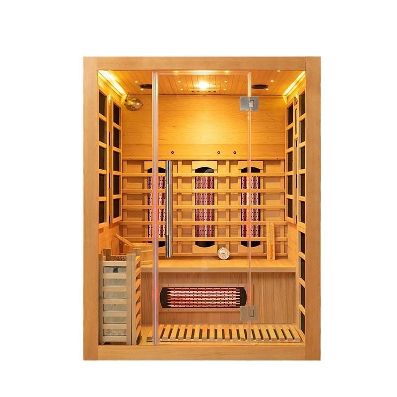 Sauna Sector 2-Person Modern Infrared and Steam Sauna Room S01150X2