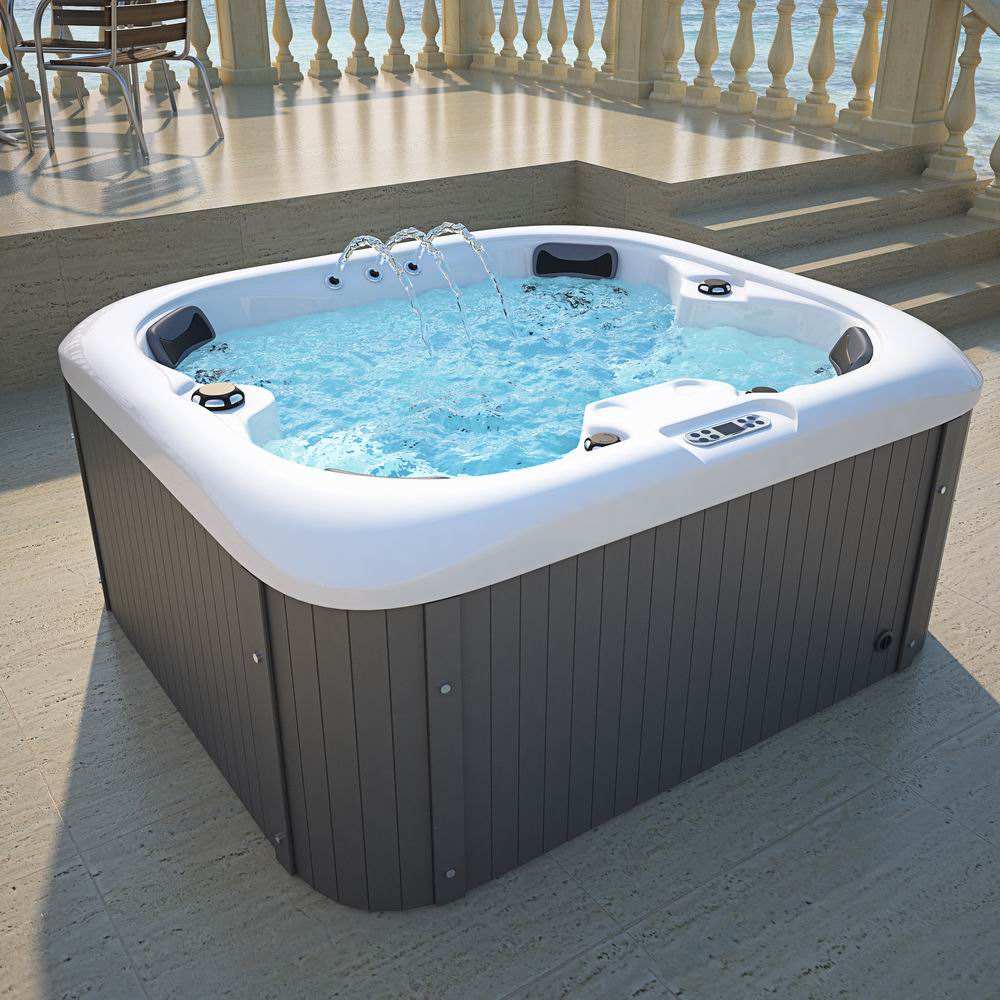 Sauna Sector 4-Person Acrylic Outdoor Spa Hot Tub with Balboa System S01150X120