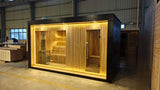 Sauna Sector 4–6 Person Outdoor Finnish Sauna Thermo Wood Red Cedar S01150X94