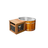 Sauna Sector 2-Person Outdoor Wooden Hot Tub with Balboa Massage System S01150X71
