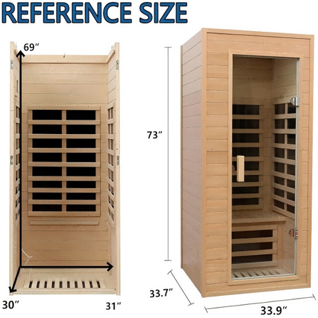 Sauna Sector 1-Person Affordable Far Infrared Sauna Room S01150X26