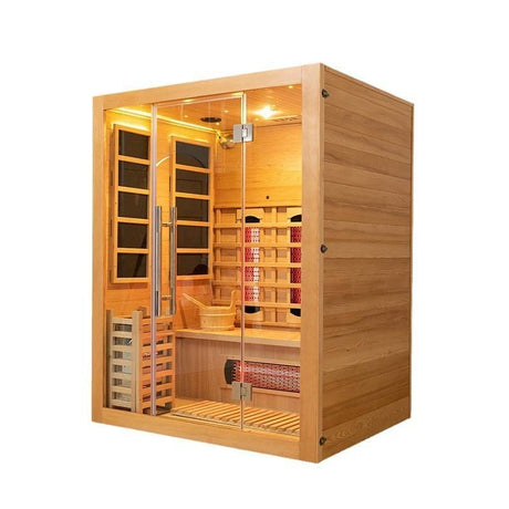 Sauna Sector 2-Person Modern Infrared and Steam Sauna Room S01150X2