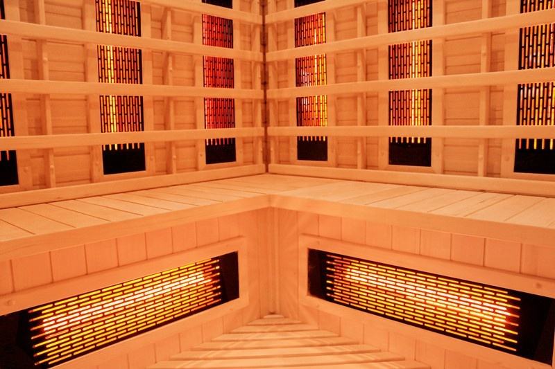 Sauna Sector 4-Person Glass Door Infrared Red Light Sauna S01150X59