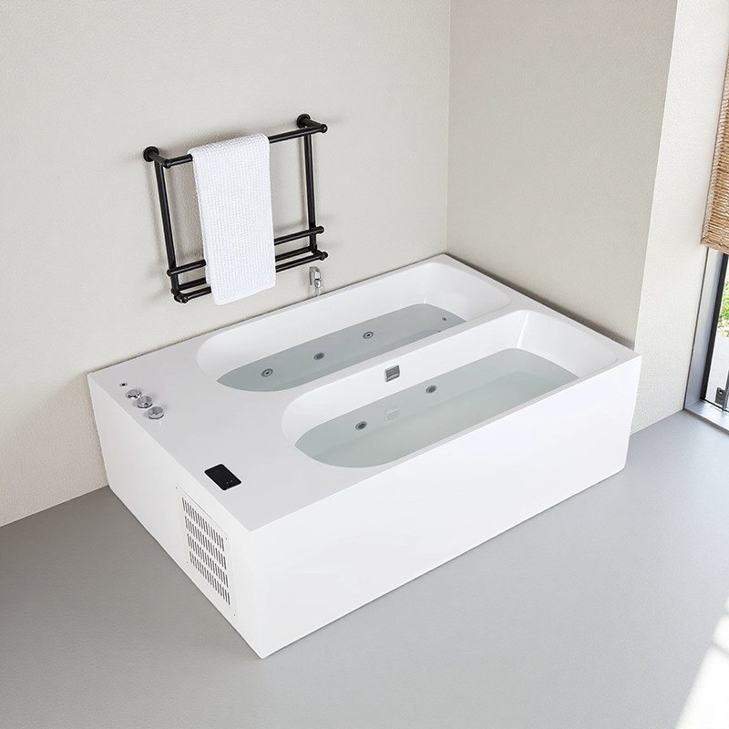 Sauna Sector Acrylic Square Cold Plunge Ice Bath Tub with Chiller S01150X86