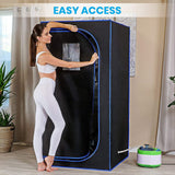 Sauna Sector 1-Person Portable Acrylic Electric Steam Sauna 220V S01150X49
