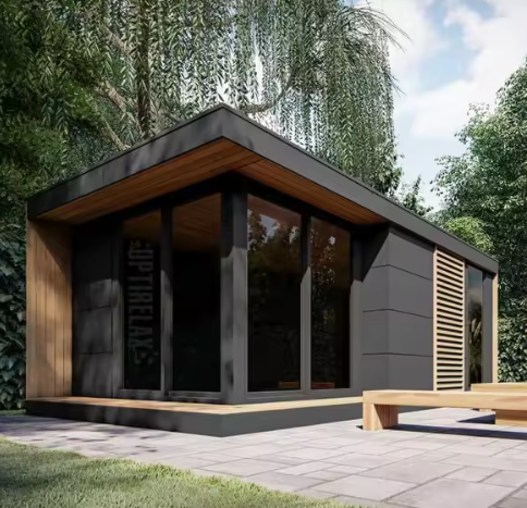 Sauna Sector Modern Prefab Wooden Garden Sauna House Luxury Outdoor Sauna and Pool House Weatherproof Backyard Guest Cabin Modular Home Office Pod – S01150X64