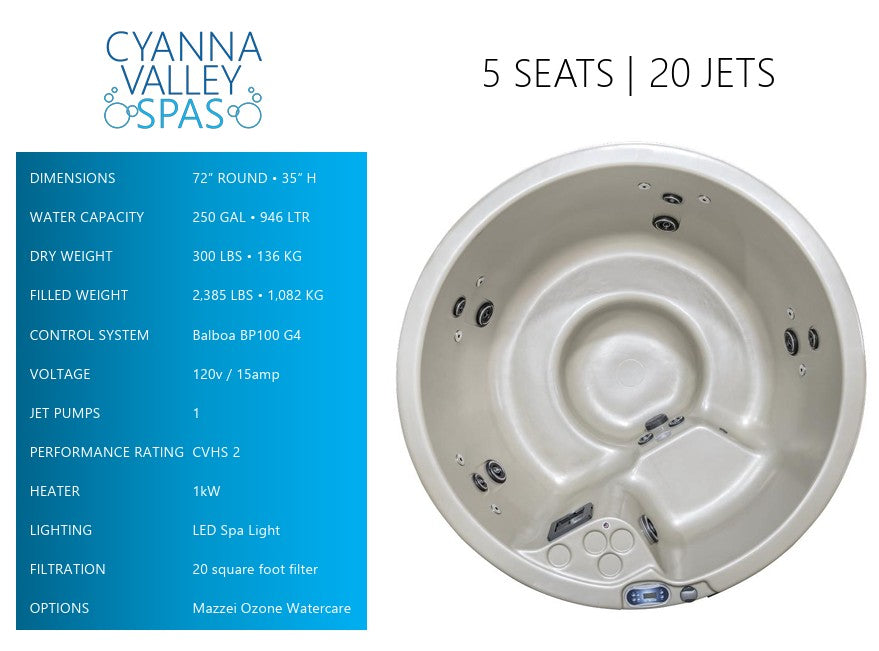 Cyanna Valley Spas 102 PNP Hot Tub