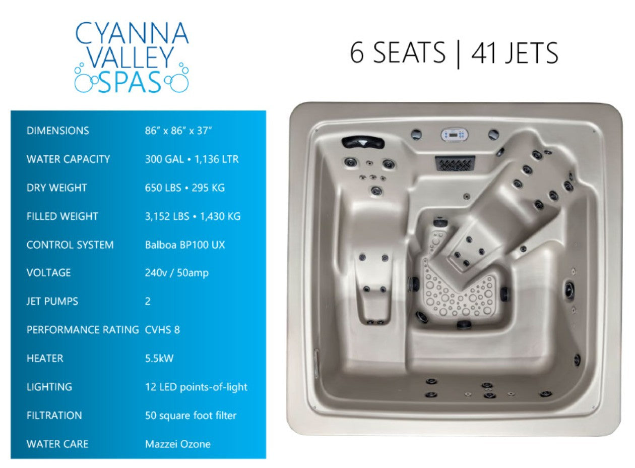 Cyanna Valley Spas Galaxy 2 (240v) Hot Tub
