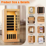 Sauna Sector Single-Person Infrared Sauna Room with CE Certification – S01150X5