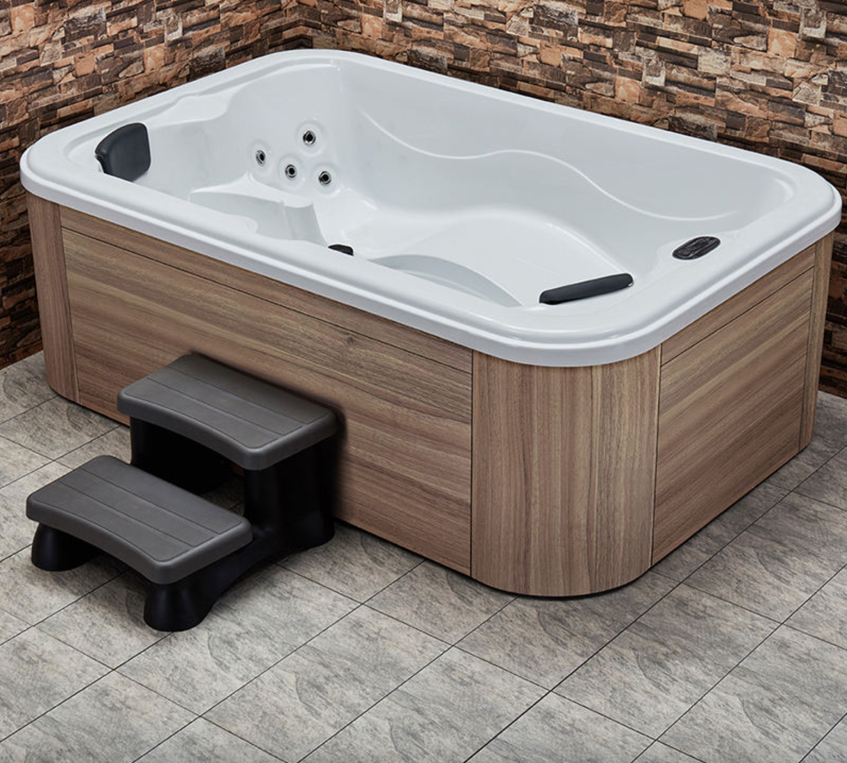 Sauna Sector 4-Person Freestanding Outdoor Garden Spa Acrylic Hot Tub S01150X67