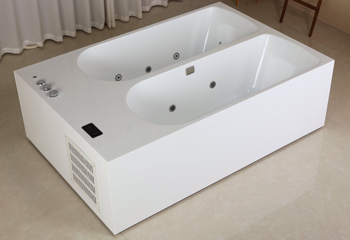 Sauna Sector Acrylic Square Cold Plunge Ice Bath Tub with Chiller S01150X86